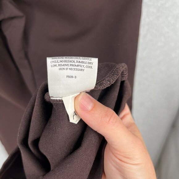 Eileen Fisher Ponte Knit Straight Leg Pull On Pant Size S Chocolate Brown Office - Picture 6 of 11